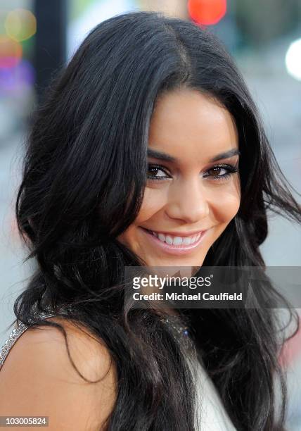 Actress Vanessa Hudgens arrives at the premiere of Universal Pictures' "Charlie St. Cloud" held at the Regency Village Theatre on July 20, 2010 in...