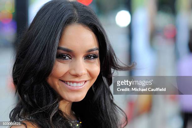 Actress Vanessa Hudgens arrives at the premiere of Universal Pictures' "Charlie St. Cloud" held at the Regency Village Theatre on July 20, 2010 in...