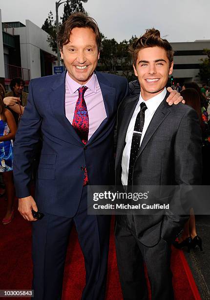 Director Burr Steers and Zac Efron arrive at the premiere of Universal Pictures' "Charlie St. Cloud" held at the Regency Village Theatre on July 20,...