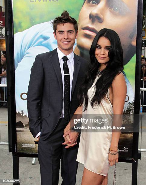 Actor Zac Efron and actress Vanessa Hudgens attend the "Charlie St. Cloud" film premire at the Regency Village Theater on July 20, 2010 in Los...