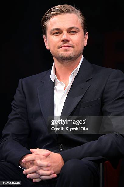 Actor Leonardo DiCaprio attends the 'Inception' press conference at the Ritz-Carlton Tokyo on July 21, 2010 in Tokyo, Japan. The film will open in...