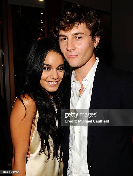 Actors Vanessa Hudgens and Augustus Prew attend the after party for the premiere of Universal Pictures' "Charlie St. Cloud" held at the Napa Valley...