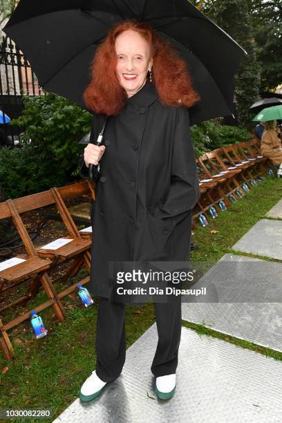 Grace Coddington attends the Rodarte - Front Row during New York Fashion Week: The Shows on September 9, 2018 in New York City.