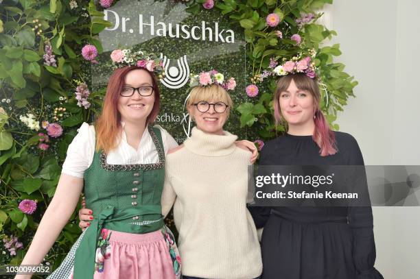 Olvia Vieweg, Ingelore Koening and Franziska Henke attend German Films X Dr. Hauschka Reception at the 43rd Toronto International Film Festival on...