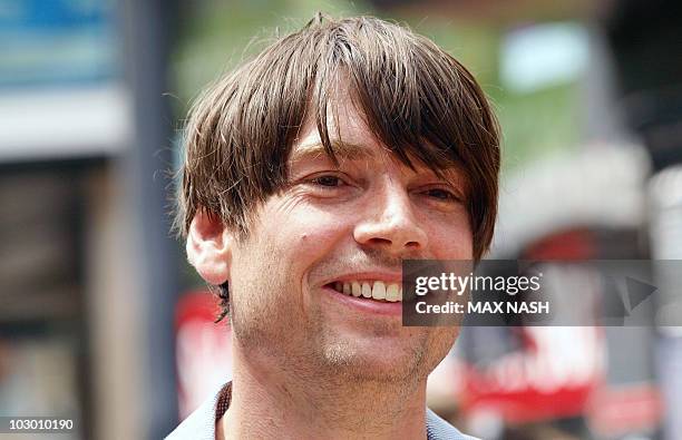 British musician Alex James of English band Blur arrives in London's Leicester Square on July 18, 2010 for the British Premiere of Disney/Pixar's new...