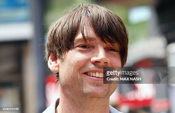 British musician Alex James of English band Blur arrives in London's Leicester Square on July 18, 2010 for the British Premiere of Disney/Pixar's new...