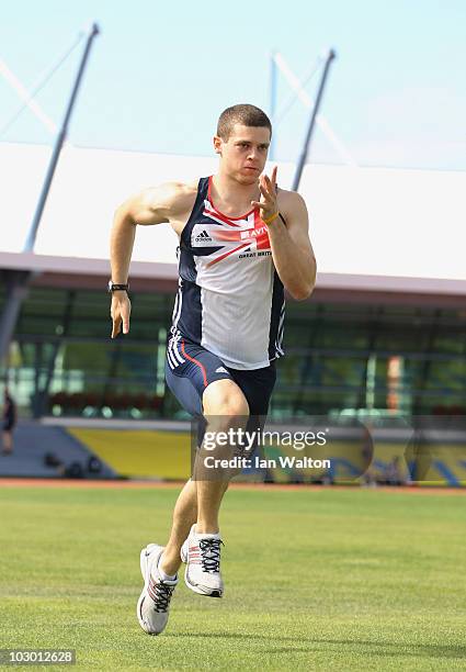 Craig Pickering of Great Britain trains during the Aviva funded GB & NI Team Preparation Camp ahead of the European Championships on July 21, 2010 in...