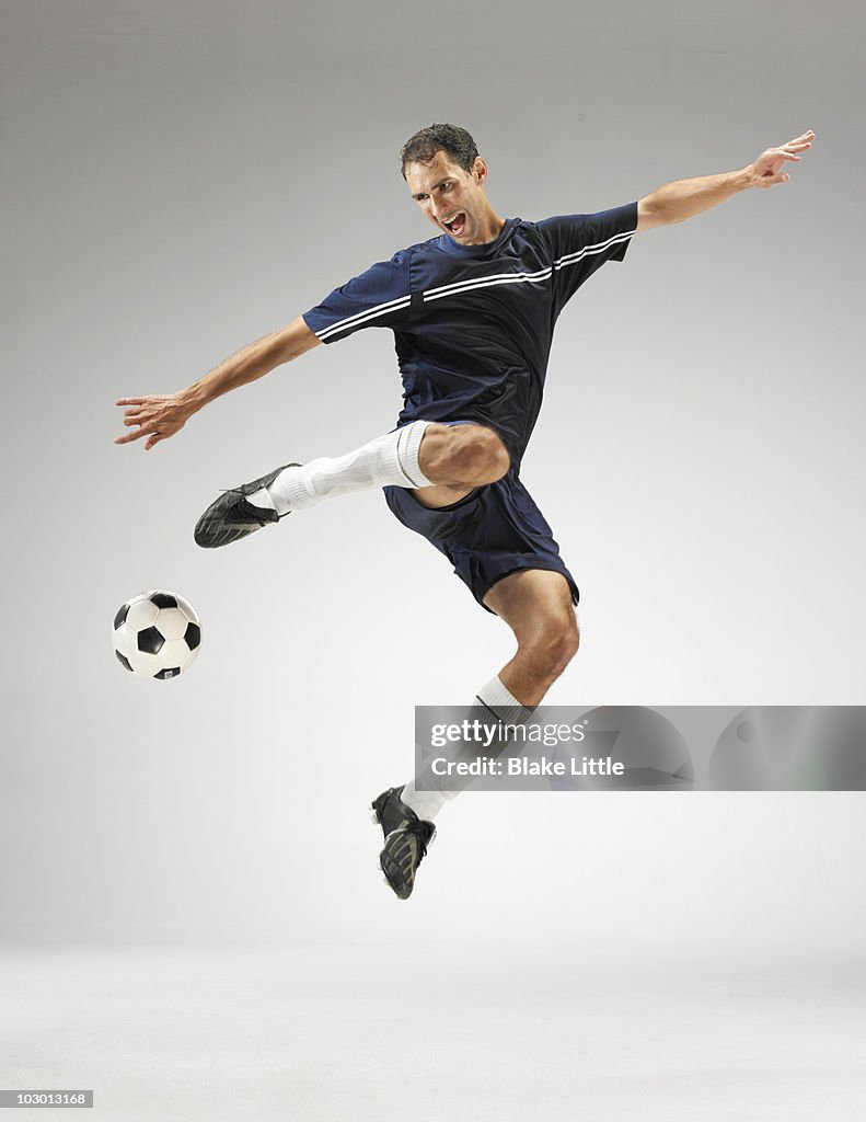 Studio soccer player