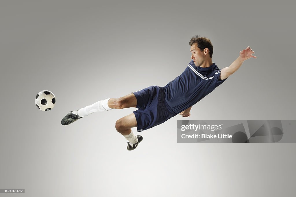 Studio soccer player