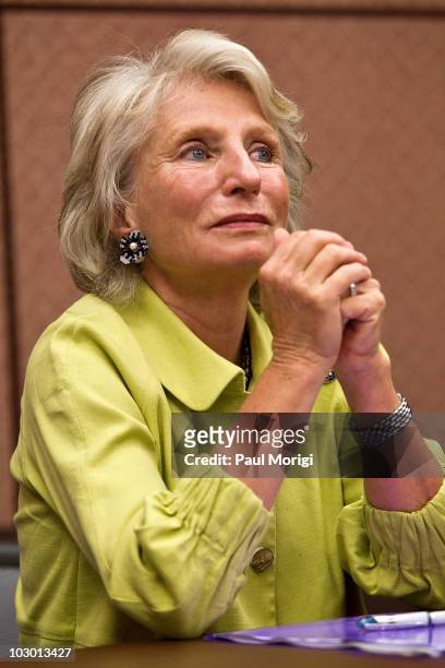 Congresswoman Jane Harman attends at the 5th annual Children Uniting Nations press conference at the US Capitol Visitor Center on July 21, 2010 in...