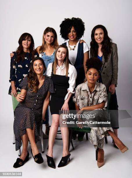 Gillian Barnes, A.M. Lukas, Janine Sherman Barrois, Ivy Agregan Jessica Sanders, Gillian Jacobs and Yara Shahidi from the series 'Shatterbox' pose...