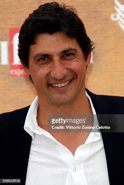 Actor Emilio Solfrizzi attends a photocall during the Giffoni Experience 2010 on July 21, 2010 in Giffoni Valle Piana, Italy.