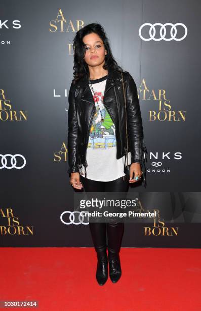 Fefe Dobson attends the Audi Canada And Links Of London Co-Hosted Post-Screening Event For "A Star Is Born" During The Toronto International Film...