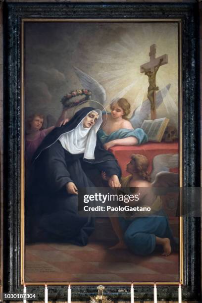 saint rita of cascia, s. - cascia stock pictures, royalty-free photos & images