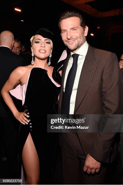 Lady Gaga and Bradley Cooper attend the "A Star Is Born" premiere after party during 2018 Toronto International Film Festival at Masonic Temple on...