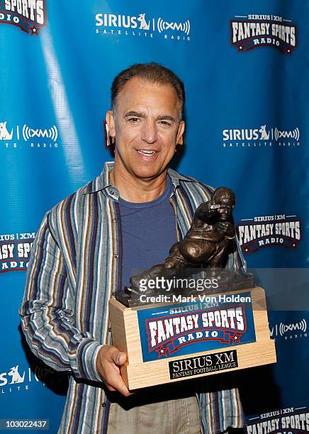Actor Jay Thomas attends the SIRIUS XM Radio celebrity fantasy football draft at Hard Rock Cafe - Times Square on July 21, 2010 in New York City.