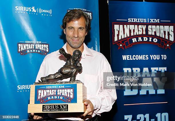 Airius XM radio's Chris 'Mad Dog' Russo attends the SIRIUS XM Radio celebrity fantasy football draft at Hard Rock Cafe - Times Square on July 21,...