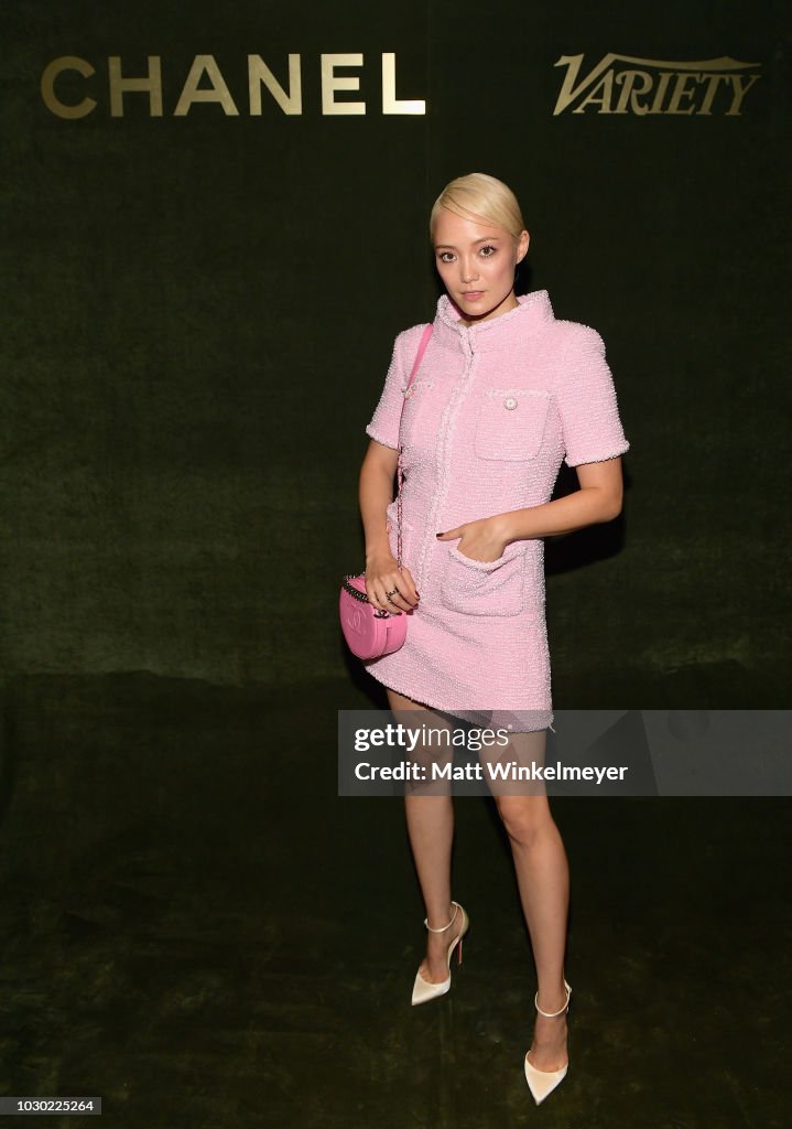 Pom Klementieff attends an evening hosted by CHANEL & Variety to