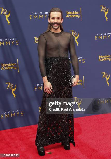 Hairdresser / Reality TV Personality Jonathan Van Ness Jonathan Van Ness attends the 2018 Creative Arts Emmy Awards - Day 2 at the Microsoft Theater...