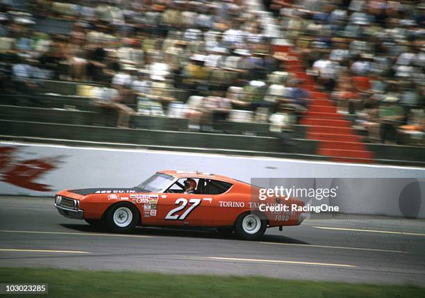 Donnie Allison at the wheel of Banjo MatthewsÕ Ford Torino Talladega.