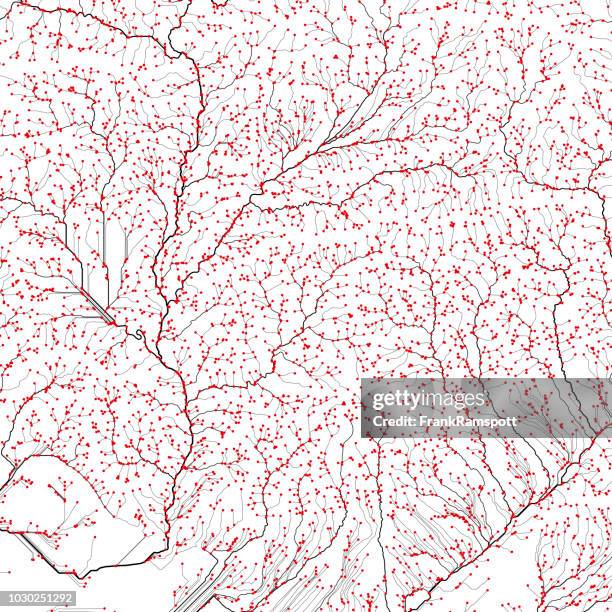 ventura schwarz rot abstrakt stream channel-netzwerk - ventura stock-grafiken, -clipart, -cartoons und -symbole