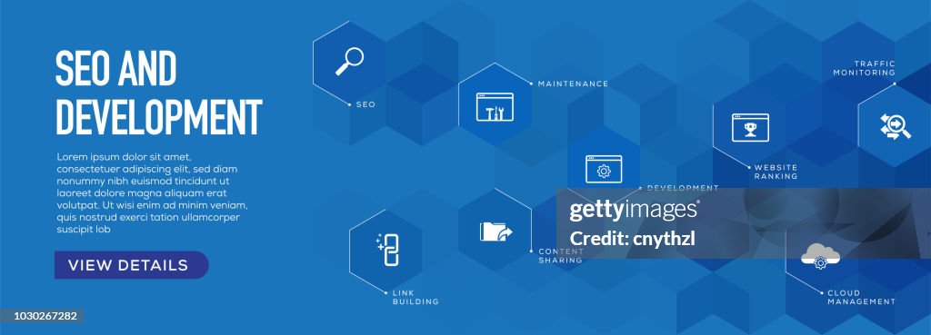 Seo And Web Development Banner Design High-Res Vector Graphic - Getty ...