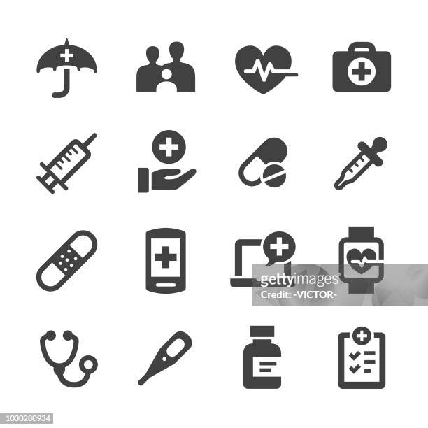 ilustraciones, imágenes clip art, dibujos animados e iconos de stock de iconos de cuidado de la salud - serie acme - care