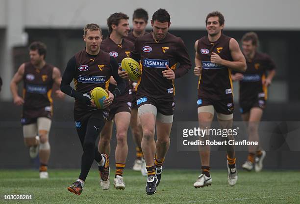 General view during a Hawthorn Hawks AFL training session at Waverly Park on July 22, 2010 in Melbourne, Australia.