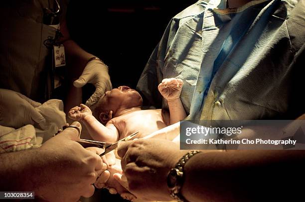 cutting the cord - umbilical cord stock pictures, royalty-free photos & images