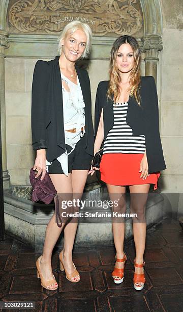 Vanessa Bruno and Rachel Bilson attend Vanessa Bruno Dinner at Chateau Marmont on July 21, 2010 in Los Angeles, California.