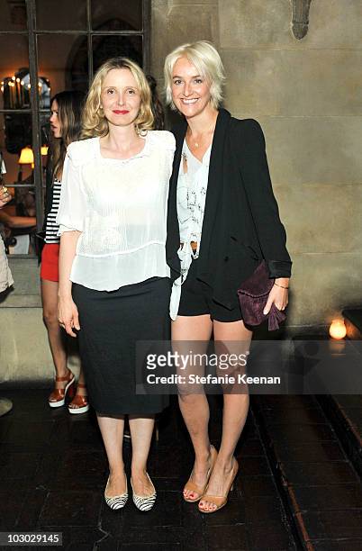 Julie Delpy and Vanessa Bruno attend Vanessa Bruno Dinner at Chateau Marmont on July 21, 2010 in Los Angeles, California.