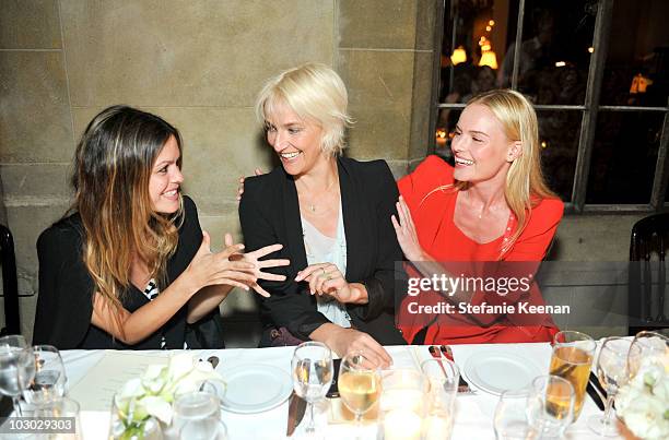 Rachel Bilson, Vanessa Bruno and Kate Bosworth attend Vanessa Bruno Dinner at Chateau Marmont on July 21, 2010 in Los Angeles, California.