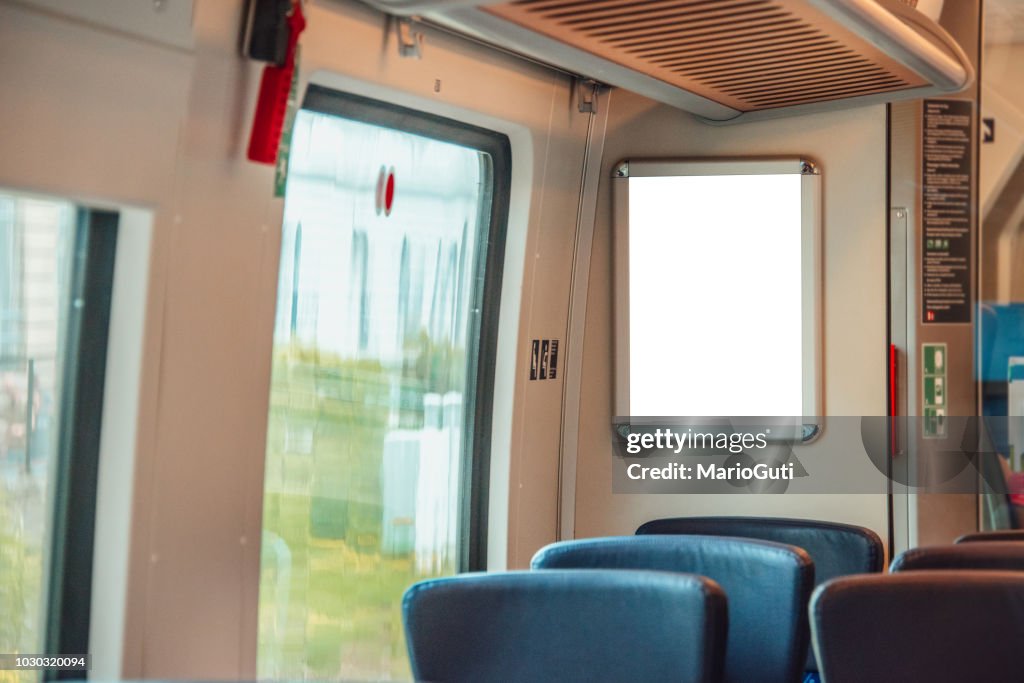 Photo Insert In Train Advertisement Panel Inside Train High-Res Stock Photo - Getty Images