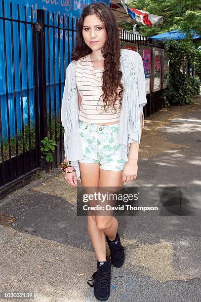 Eliza Doolittle is seen leaving the This Morning studios on July 22, 2010 in London, England.