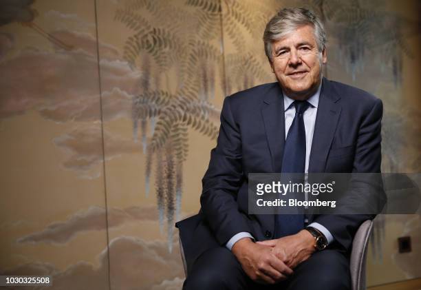 Josef Ackermann, former chief executive officer of Deutsche Bank AG, poses for a photograph ahead of a Bloomberg Television interview in Zurich,...