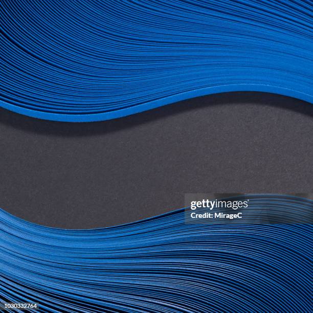 flowing paper with wave shape copy space - squiggly lines stock pictures, royalty-free photos & images
