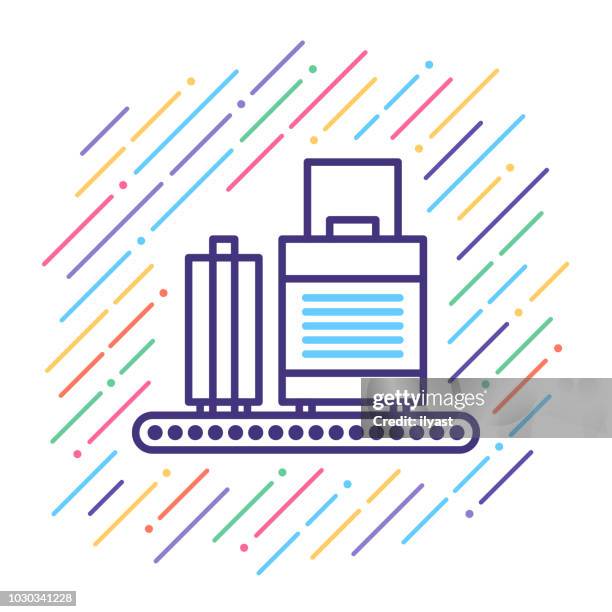 traveller line icon - aircraft maintenance stock illustrations