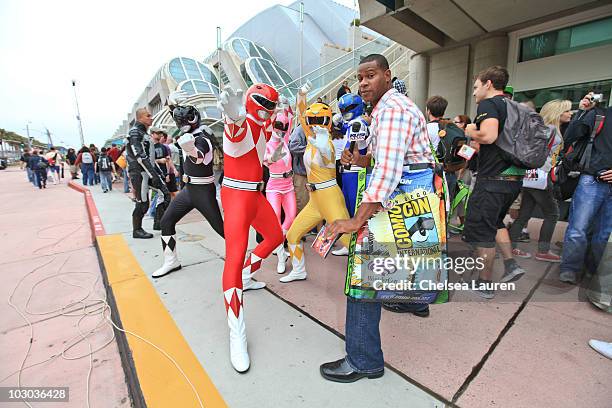 Power Ranger Comic Con 44 Mighty Morphin Power Rangers Appearance At San Diego Comic Con Stock ...