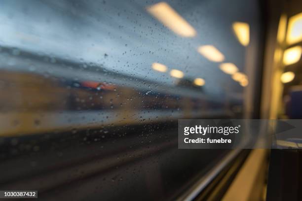 railroad from the window - viewpoint abstract stock pictures, royalty-free photos & images