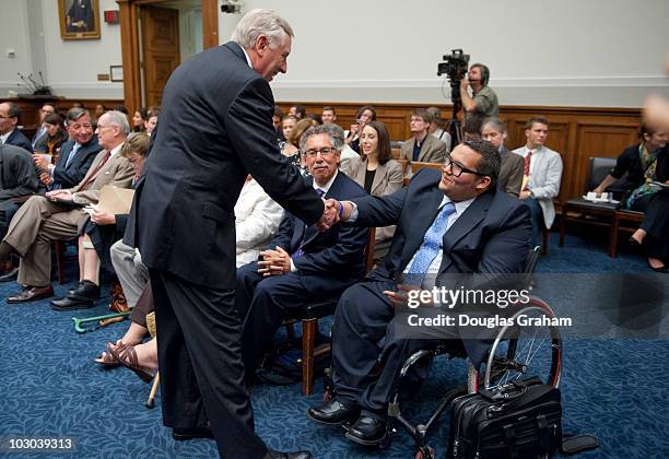 House Majority Leader Steny Hoyer, D-Md. Greets Adrian Villalobos of Texas during a House Judiciary Committee - Hearing Constitution, Civil Rights,...