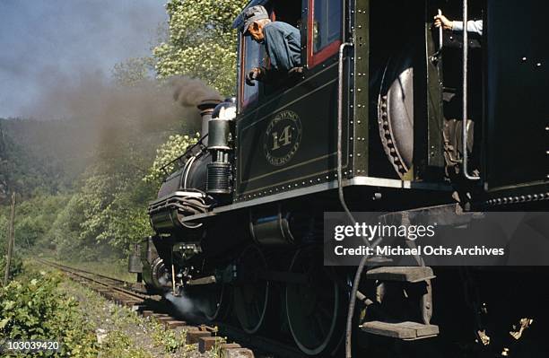 Vintage narrow guage steam engine on the East Tennessee & Western North Carolina railway running the 65 miles between Johnson City, Tennessee and...