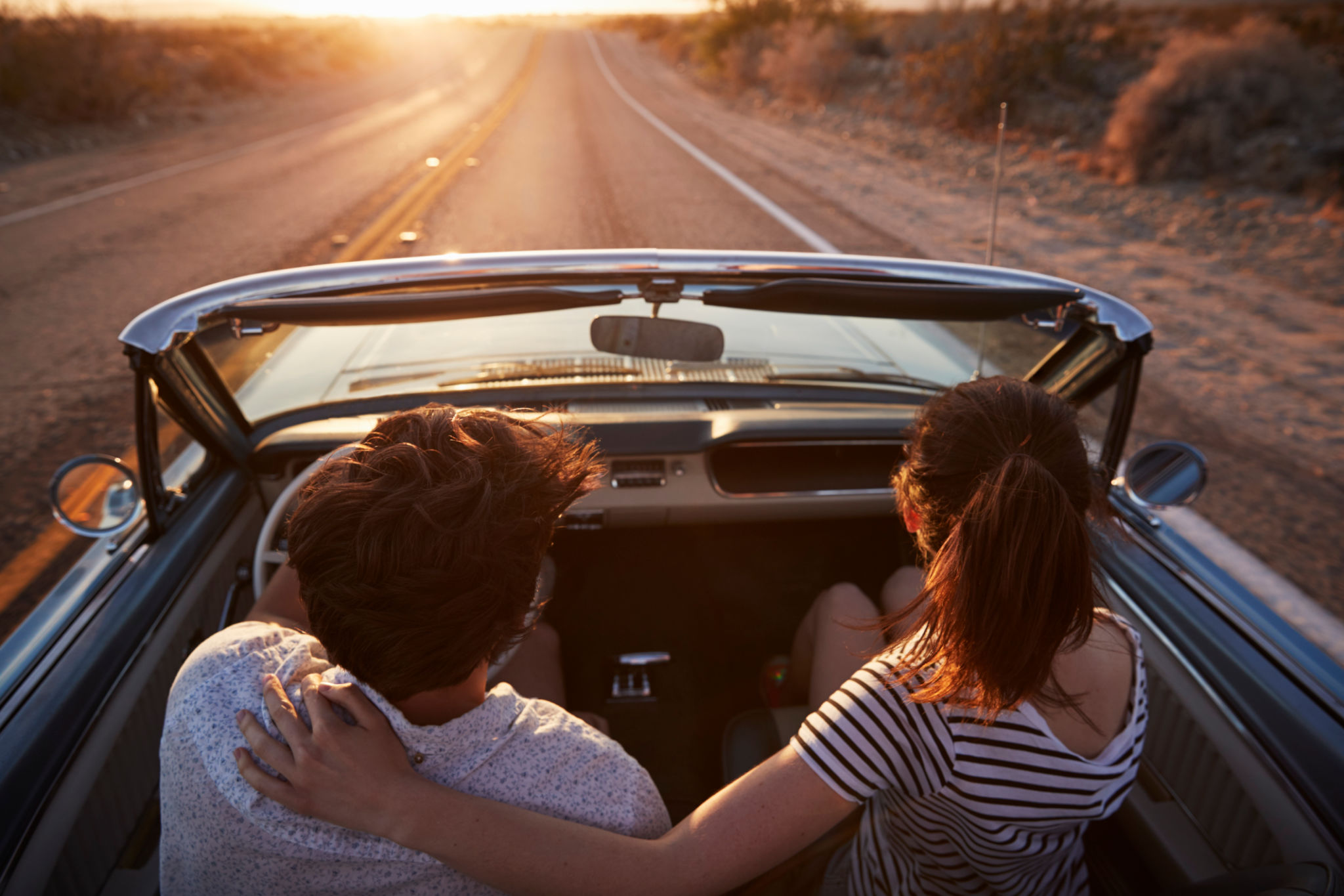 california road trip couple