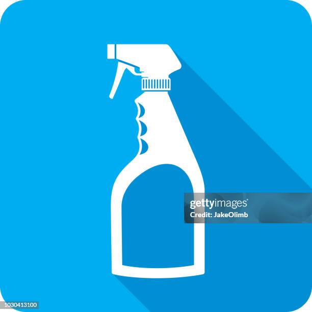 stockillustraties, clipart, cartoons en iconen met spray fles pictogram silhouet - spray nozzle