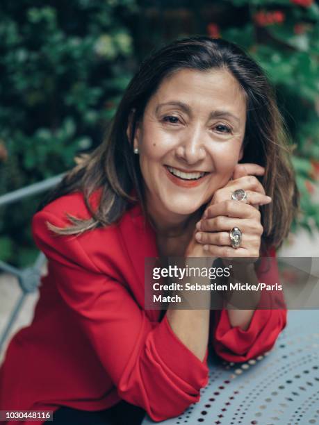 Former hostage of the Farc in Colombia, Ingrid Betancourt is photographed for Paris Match on August 26, 2018 in Paris, France.