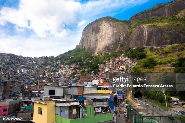 rocinha favela - rio de janeiro street stock pictures, royalty-free photos & images