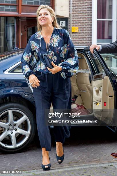 Queen Maxima of The Netherlands attend the G20 Workshop of the Global Partnership for Financial Inclusion on September 10, 2018 in The Hague,...