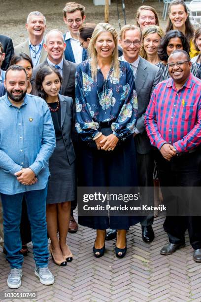 Queen Maxima of The Netherlands attend the G20 Workshop of the Global Partnership for Financial Inclusion on September 10, 2018 in The Hague,...