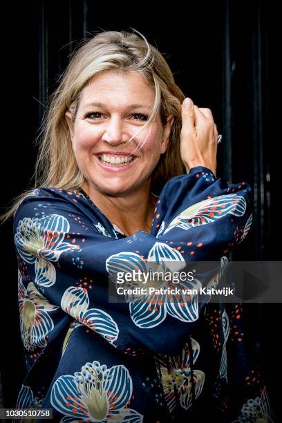 Queen Maxima of The Netherlands attend the G20 Workshop of the Global Partnership for Financial Inclusion on September 10, 2018 in The Hague,...