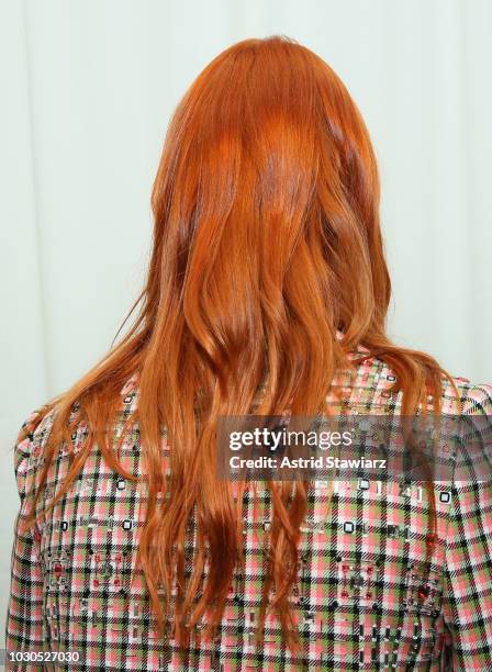 Models pose backstage for TRESemme At Carolina Herrera during New York Fashion Week on September 10, 2018 in New York City.