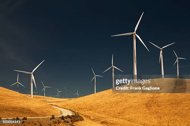 wind farm landscape. - alameda california imagens e fotografias de stock